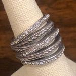 Sterling Silver Modern Multiple Textures Wrap Ring Sz 8 Photo 10