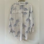 Blue Island  Tropical Print Cotton coverup Shirt sz Medium Photo 1