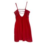 INC Red Lace Trim Robe & Chemise Set L Womens Intimates Sleepwear Polyester/Span Size L Photo 4