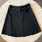 Copper Key Black A-Line Office Wear Work Business Skirt w Polka Dot Tie Size 7 Photo 5