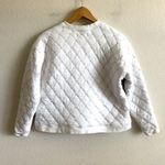 Madewell  Antique Cream Quilted Swing Pullover Sweatshirt Sweater Womens Small Photo 2