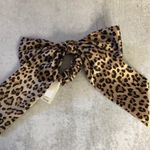 J.Crew  Satin Scrunchie with Bow in Sand Leopard Print NEW Photo 1