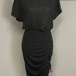 Black Halo  Como Sparkle Black Mini Dress Turtleneck Short Sleeve Body con XS Photo 0
