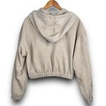Altar'd State Cropped Corduroy Hooded Jacket Zipper Front Light Tan Beige Medium Photo 3
