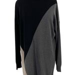 margaret o'leary Cashmere Turtleneck Sweater Dress Black Gray Size Medium Photo 0