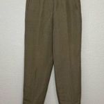 Giorgio Sant Angelo Linen Blend Tan High Waisted Trouser Pants, Sz 6 Photo 0