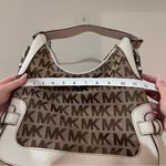 Michael Kors Saddle White with Brown MK Logo Purse Photo 5