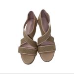 Taryn Rose  KRISSY Natural Linen Designer Espadrille Wedges Sandals size 5 Photo 1