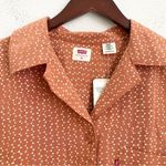 Levi's LEVI’S NIA Button Up Resort Shirt Cropped in Autumn Leaf/Peach color Size 1X Photo 5