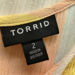 Torrid  Women's Size 2X Multicolor Pastel Rainbow Striped Gauze Smocked Tank Top Photo 5