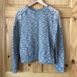Hollister boho lace trim open shoulder space-dye sweatshirt size S Photo 1
