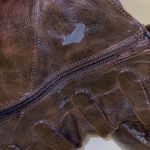 Hot Kiss Brown Booties with Gold Buckles Photo 3