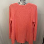 J. Jill Coral‎ Knit Sweater Tunic Top, Medium, Long Sleeve, Casual Everyday Pink Photo 3
