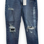 Old Navy  O.G. Straight‎ Leg High Rise Distressed Rolled Hem Cropped Jeans Sz 8 Photo 0