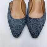 Kevyn Wynn Blue Beaded Slip On Mule Flats Womens 11 Embroidered Boho Summer Flat Photo 5