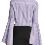Milly  Michelle Bell Sleeve Striped Shirting Button Down Photo 1