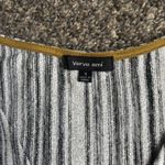 Verve Ami  White/black Striped Twist Front 3/4 Length Sleeve Blouse. Size Small Photo 3