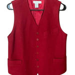 Ann Taylor  Vintage Red Wool Vest Photo 0