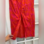 Ralph Lauren Front Tie Floral Orange Pink Midi Skirt Resort Vacation Size Medium Photo 3