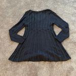Sophie Max  Black Ribbed Knit Long Sleeve Top SIZE L Photo 2