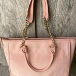 Juicy Couture Pink Embellished Tote Bag with Embroidered Logo & Chain Straps Photo 0
