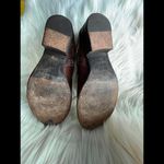Frye Stylish Brown Leather Heeled Clogs with Buckle Detail size 7 Photo 7