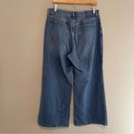 Abercrombie & Fitch Dark Wash Wide Leg High Rise Cropped Jeans Size 31 Photo 3
