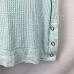 SO  Blue Long Sleeve Waffle Weave Cropped Crew Neck Sweater Top M Photo 2