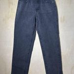 Princess Polly  Denim Zaiden Black Wash Mom Jeans High Rise Distressed Hem Size 8 Photo 0