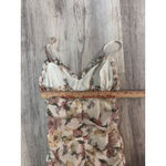 Mable Floral Print Ruched Bodycon Dress Spaghetti Strap Midi Slit Photo 5