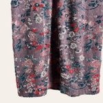 Anthropologie Maeve Gray Jacquard Floral Print Sleeveless Midi Dress Size 14 Photo 7