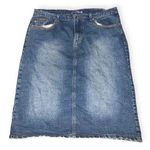 Vintage y2k denim midi skirt Size 1X Photo 0