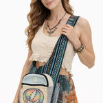 Grateful Dead NWT  Hemp Pocket Crossbody Bag Rainbow Steal Your Face Photo 0