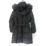 Calvin Klein  Green Faux Fur Hooded Puffer Jacket Medium Photo 1