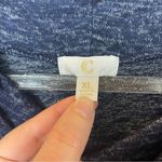 Charming Charlie Navy Blue Cowl Neck Fitted Midi Sweater Dress Size XL Photo 3