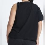 Eloquii  Twist Shoulder Tee Black Size 18/20 Photo 2