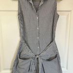 ZARA Pleated Sleeveless Black and White  Trafaluc Button Up Dress Size M Photo 1