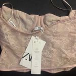 ZARA BRAND NEW  Blush  CORSET CROP‎ TOP SZ M Photo 2