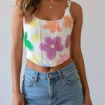 With Jean WITH JÉAN Cindy Corset, Viola Tricolour, Large Photo 0