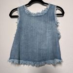 Pistola P5283 Chambray Sleeveless Top Frayed Hem Dancing Days – Small Photo 1