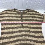 Peruvian Connection  Vintage‎ Crochet knit Brown and Cream Striped Sweater Size L Photo 6