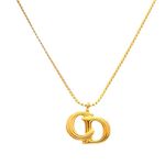 Christian Dior Authentic CD Monogram Gold Plated Spring Lock Vermeil Necklace Photo 12