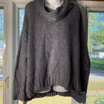 Jennifer Lopez Gray And Metallic Gray Cowl Neck Sweater Size Large Photo 0