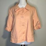 Antonio Melani  peach orange short sleeve button front jacket size 12 Photo 1