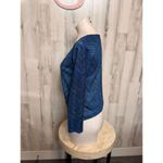 Jones New York  Signature Petite Blue Long Sleeve Top Women’s Size P/PS Photo 2