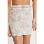 BDG Blue and Pink Floral Print Denim Mini Skirt -Size - Small Photo 1