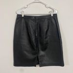 Newport News Black Leather Skirt Photo 2
