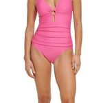 Tommy Hilfiger NWT  One Piece Swim Keyhole Ring Size 6 Pink Photo 0