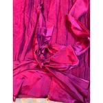 Saja Silk Magenta Strappy Maxi Dress Bow Detail Size 4 Purple Photo 3