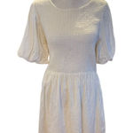 Lost + Wander Women's White Mykonos Mini Dress Size M Short Sleeve Photo 0